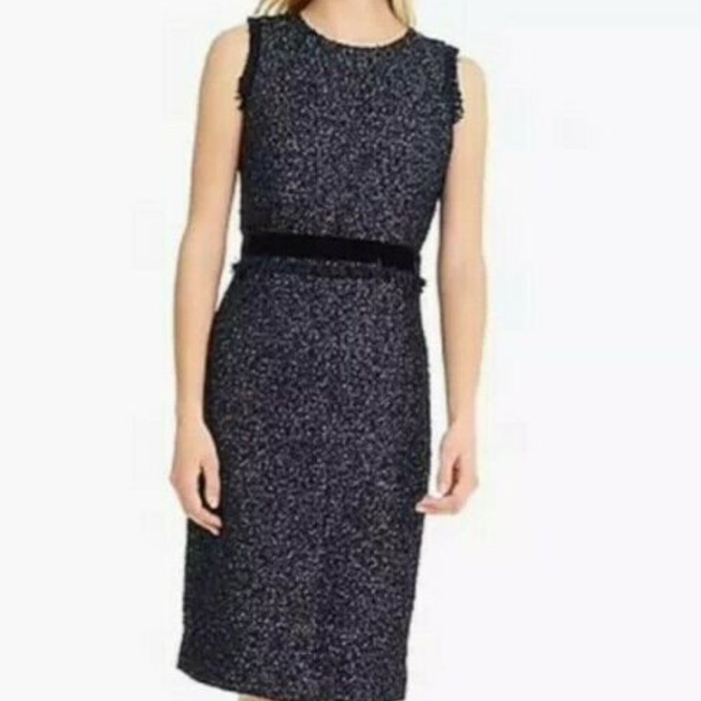 J. Crew | Metallic Tweed Sheath Work Dress